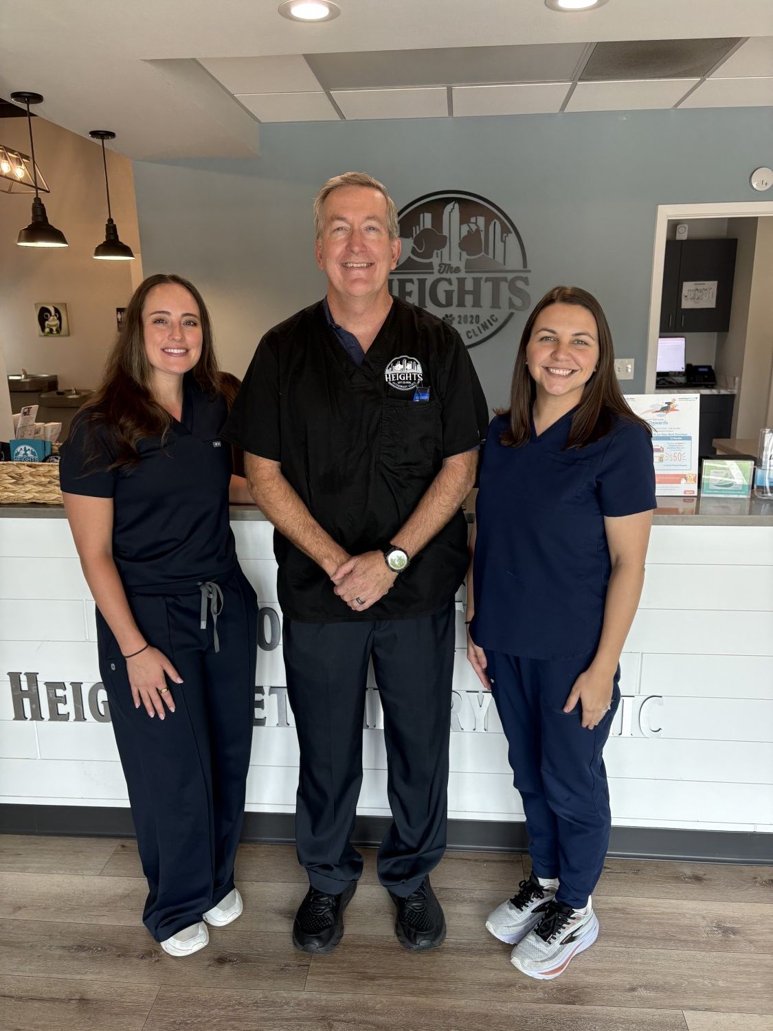 Three staff members